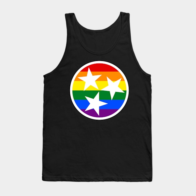 Tennessee Flag Symbol - Rainbow Tank Top by Mouse Magic with John and Joie